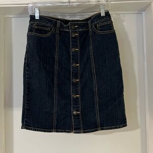 Daisy Fuentes Moda Womens Denim Button Front Jean Mini Skirt Size 6
